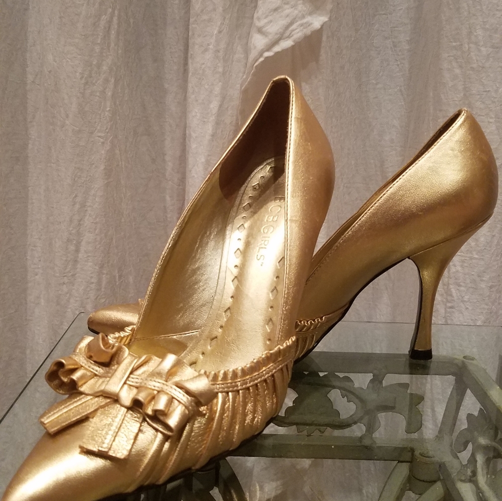 BCBG Girls Gold Pumps